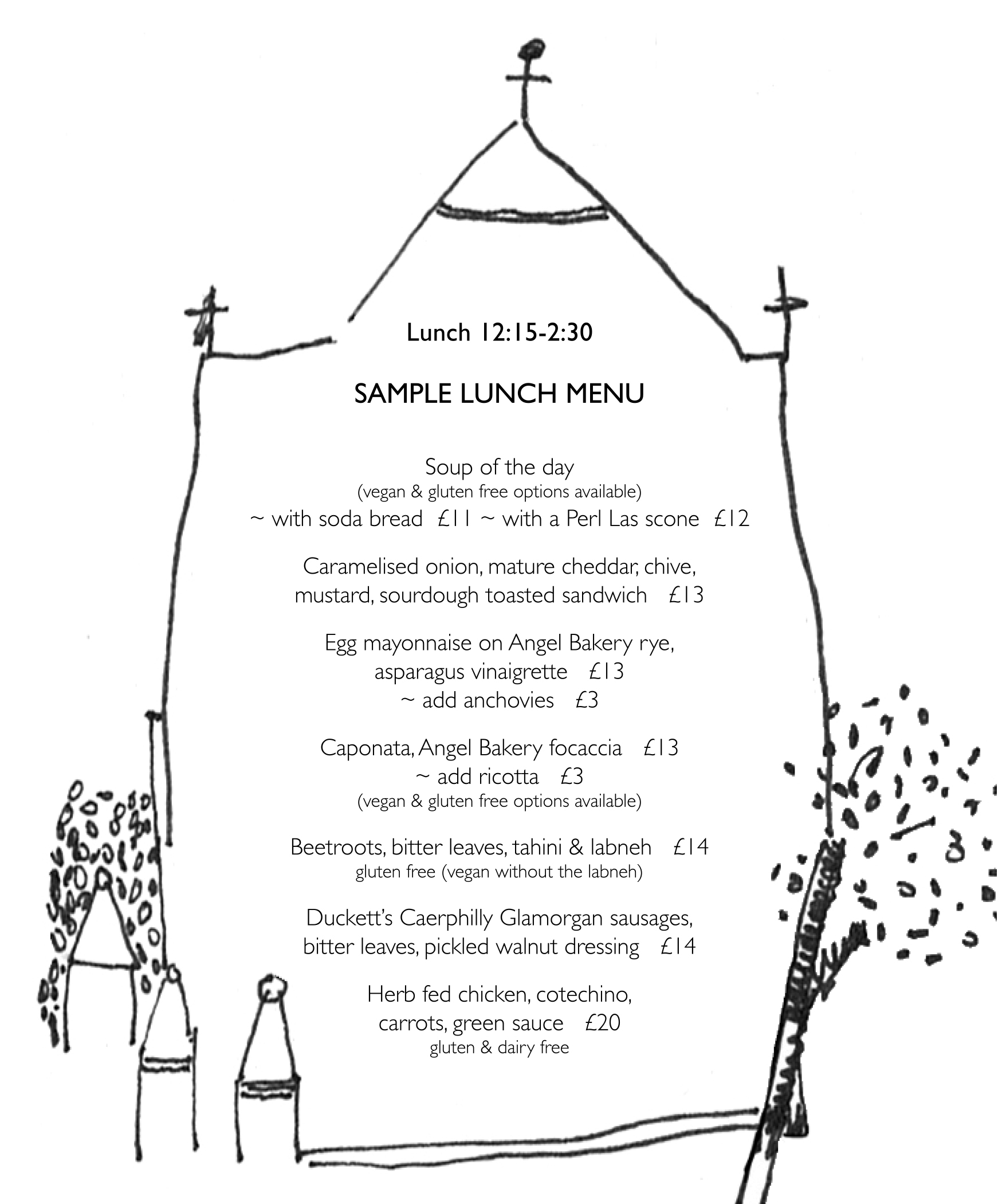 Preaching Menu. Example Kitchen at the Chapel – The Art Shop & Chapel